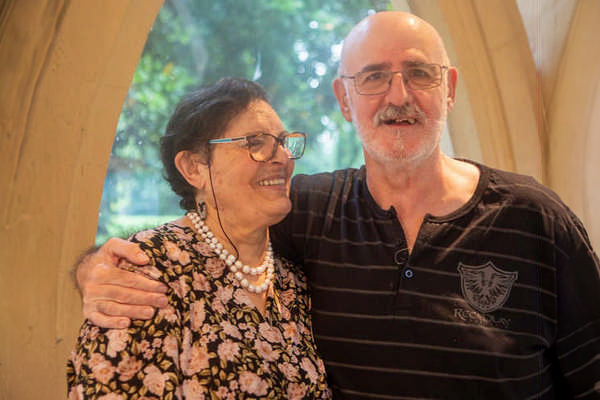 Julia Heras y su marido